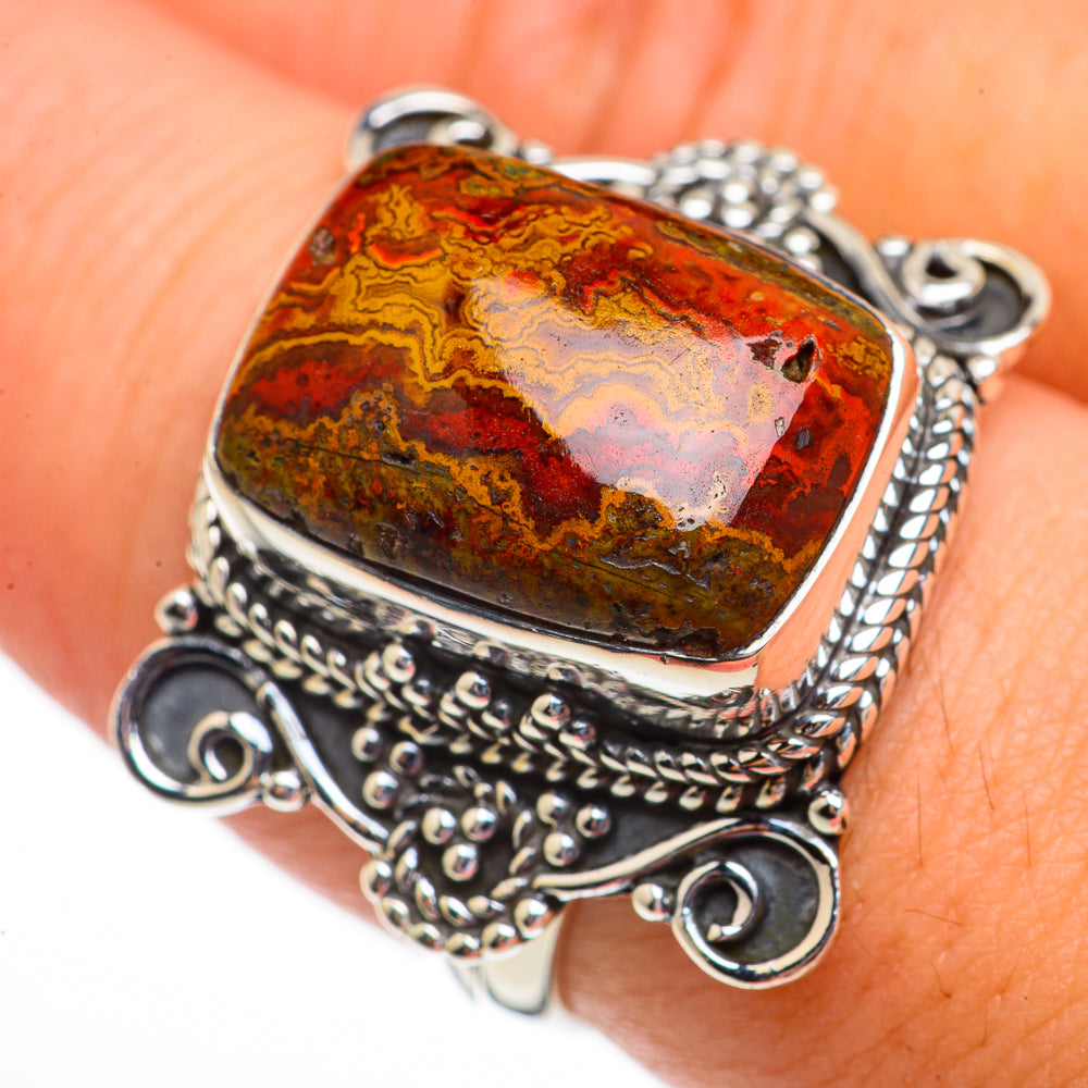 Moroccan Agate Rings handcrafted by Ana Silver Co - RING70393