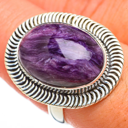 Charoite Rings handcrafted by Ana Silver Co - RING70404
