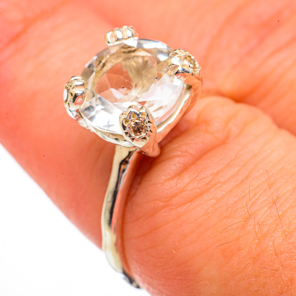 White Quartz Rings handcrafted by Ana Silver Co - RING70409