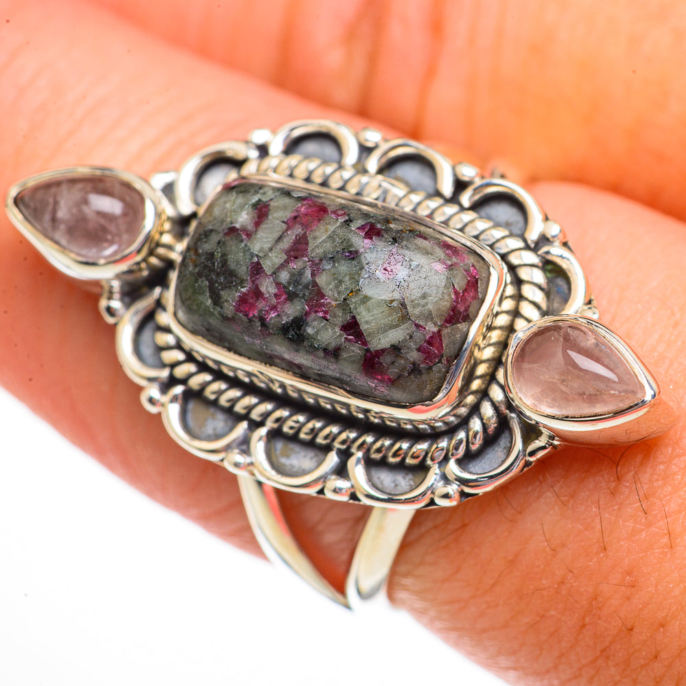 Russian Eudialyte Rings handcrafted by Ana Silver Co - RING70412