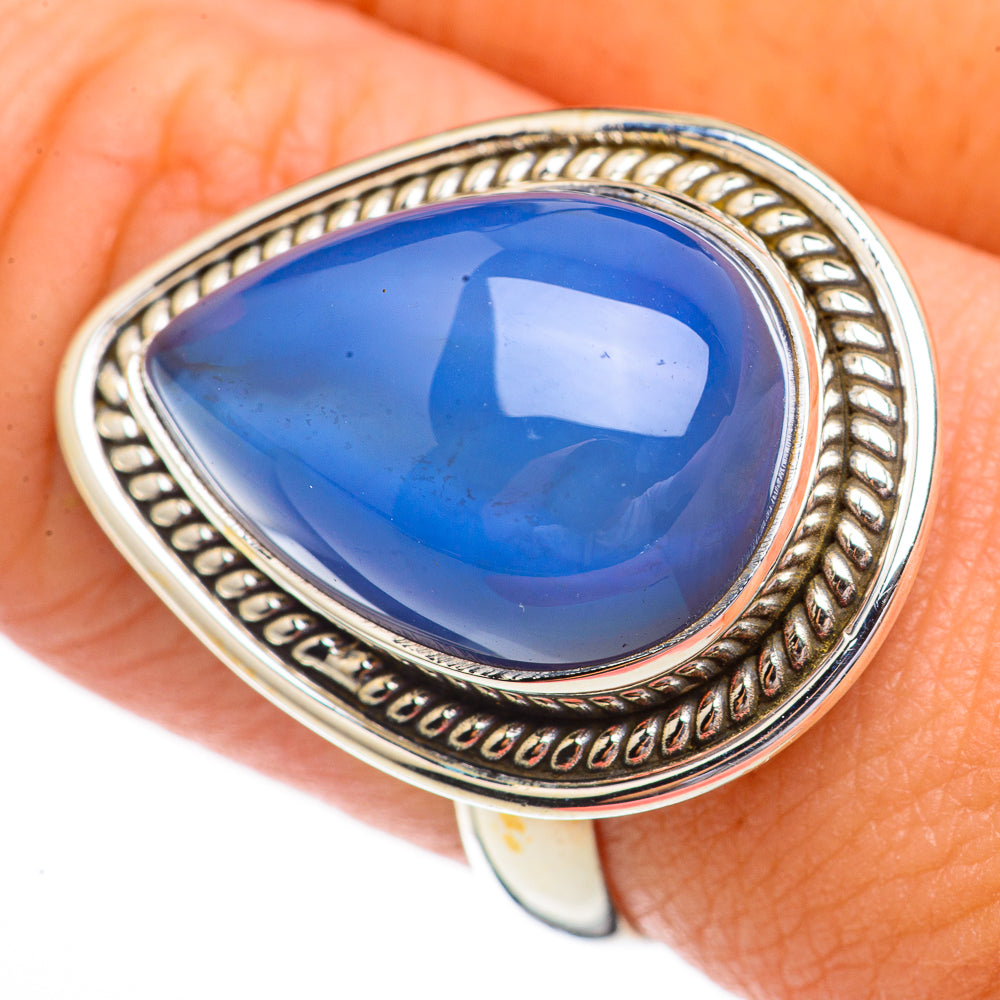 Chalcedony Rings handcrafted by Ana Silver Co - RING70418