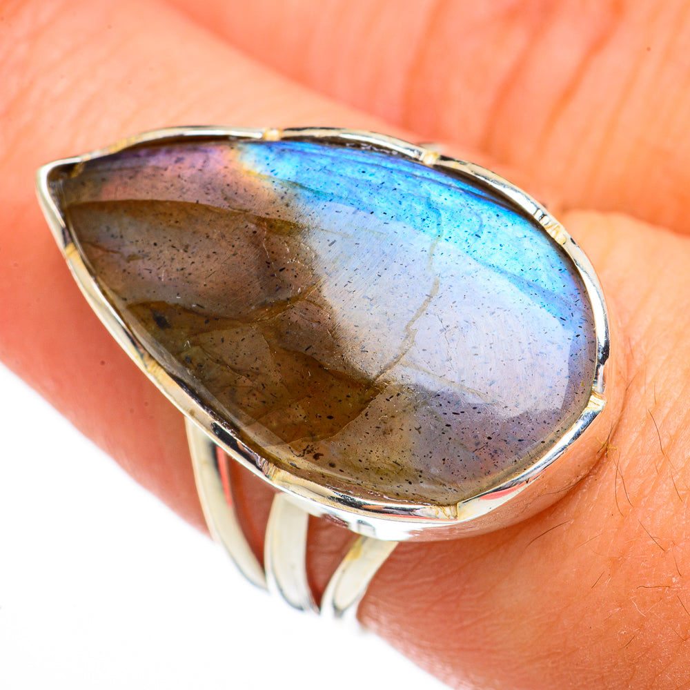 Labradorite Rings handcrafted by Ana Silver Co - RING70420