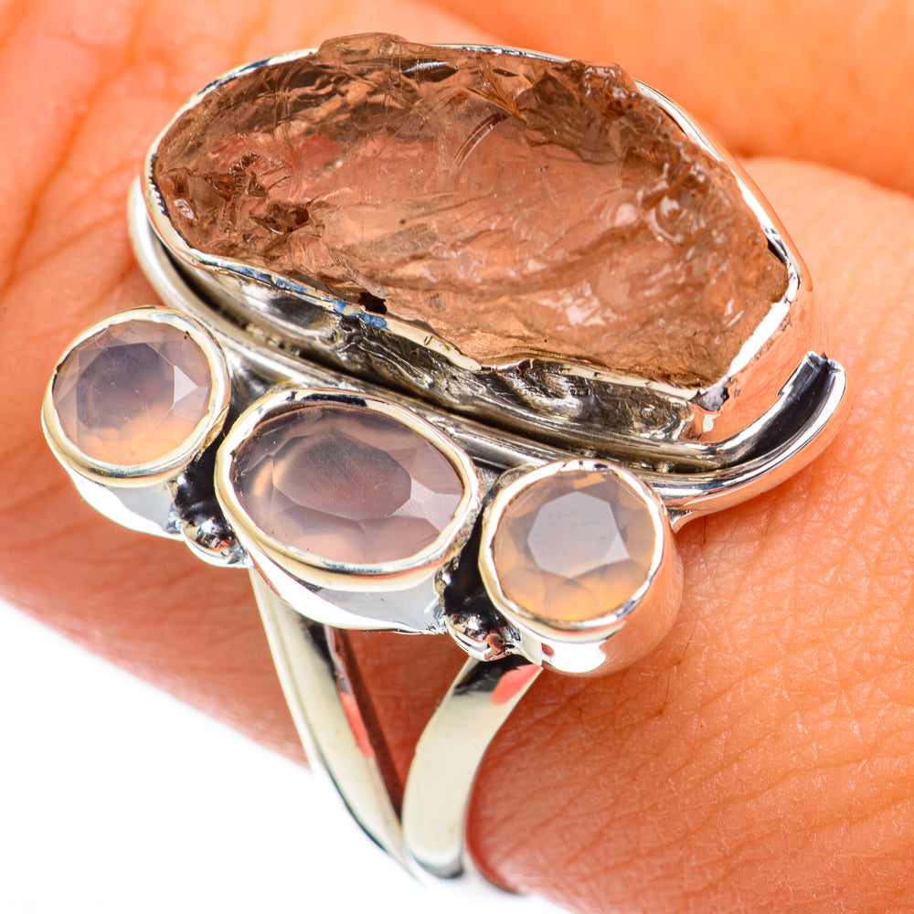 Rose Quartz Rings handcrafted by Ana Silver Co - RING70432