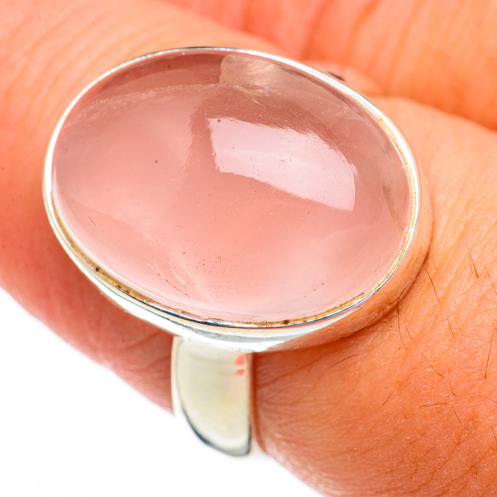 Rose Quartz Rings handcrafted by Ana Silver Co - RING70435