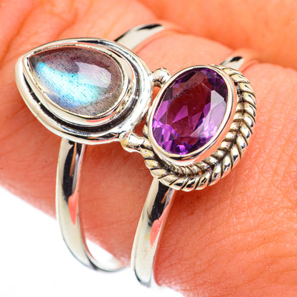 Labradorite Rings handcrafted by Ana Silver Co - RING70443