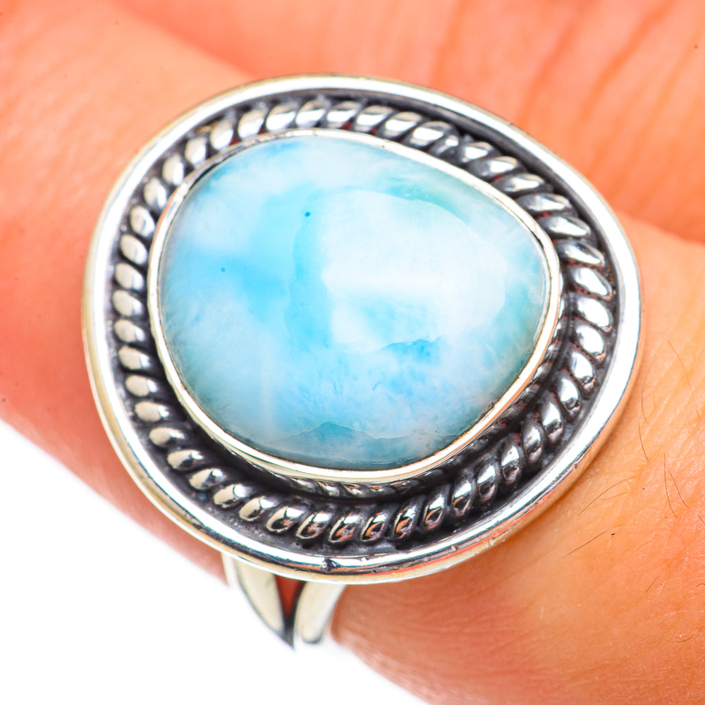 Larimar Rings handcrafted by Ana Silver Co - RING70446