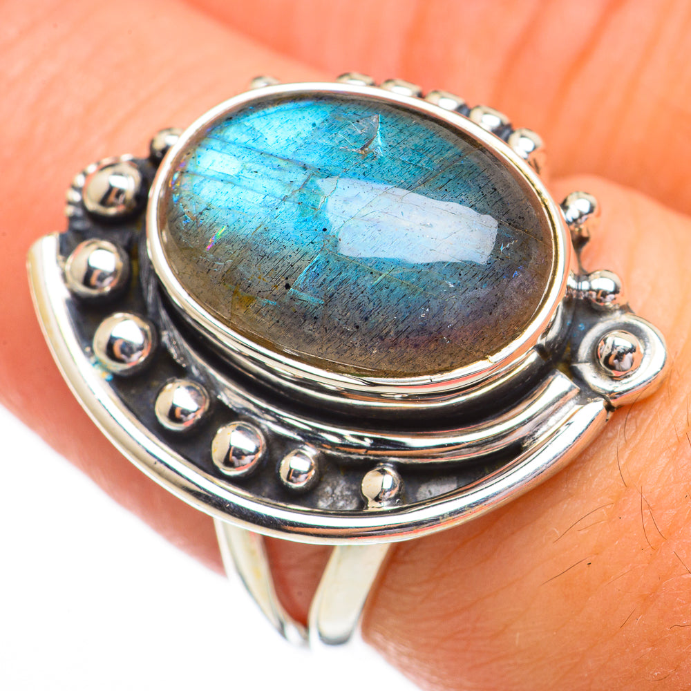 Labradorite Rings handcrafted by Ana Silver Co - RING70447