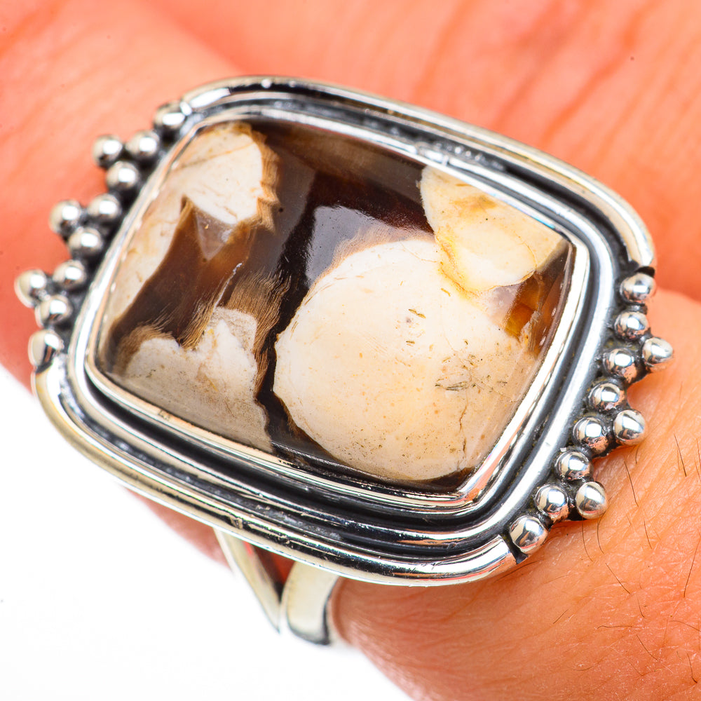 Peanut Wood Jasper Rings handcrafted by Ana Silver Co - RING70456