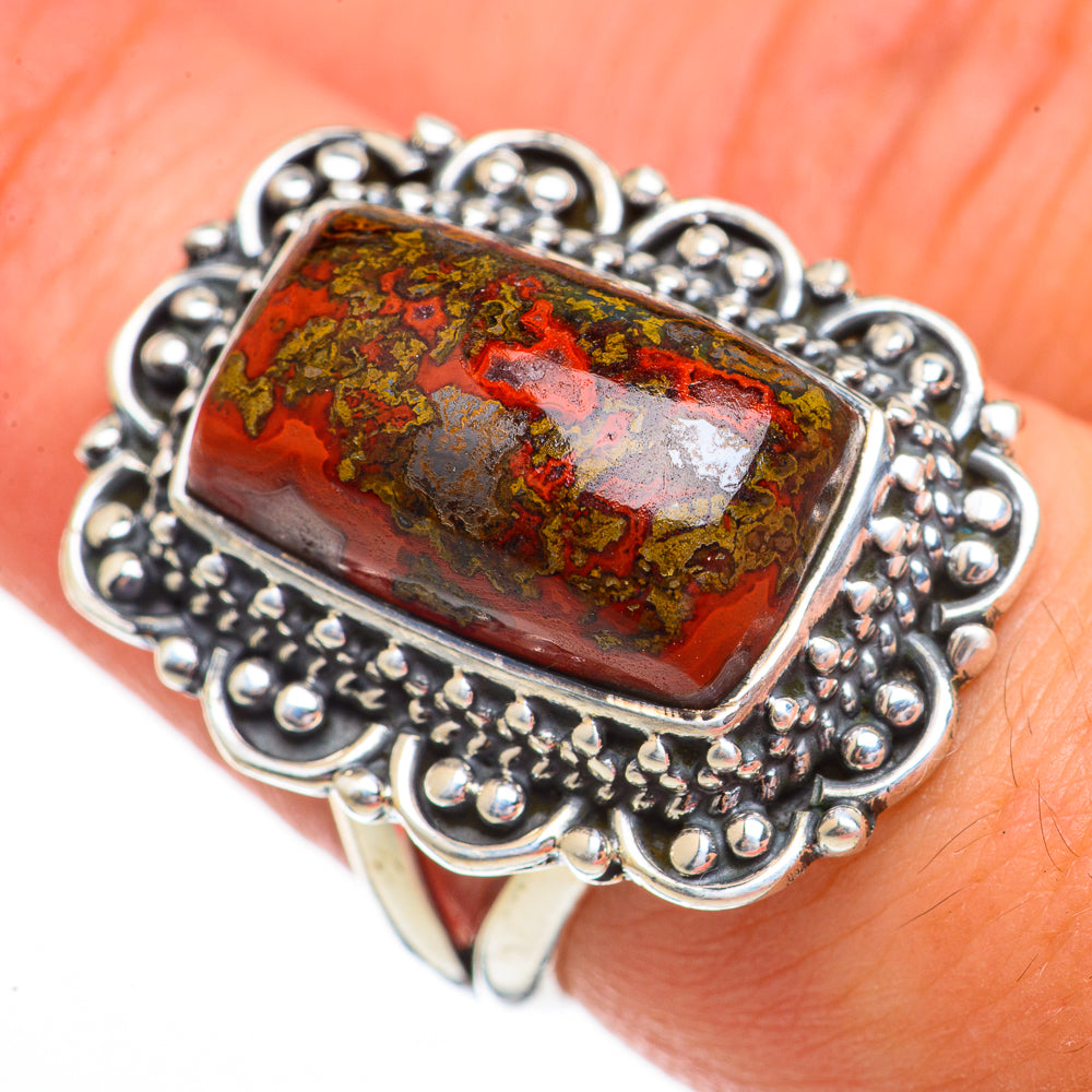 Moroccan Agate Rings handcrafted by Ana Silver Co - RING70457