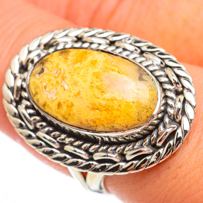 Plume Agate Rings handcrafted by Ana Silver Co - RING70461