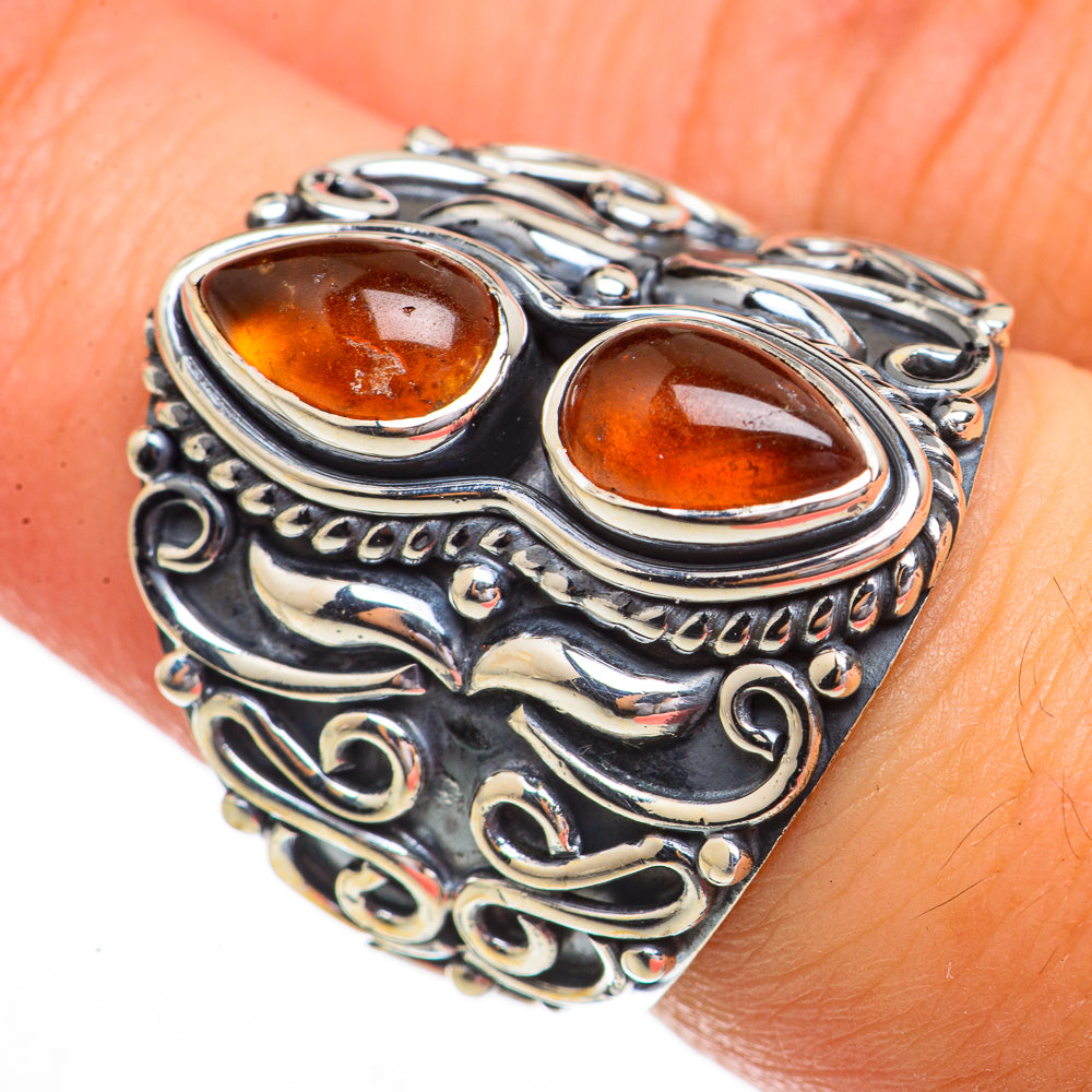 Baltic Amber Rings handcrafted by Ana Silver Co - RING70462