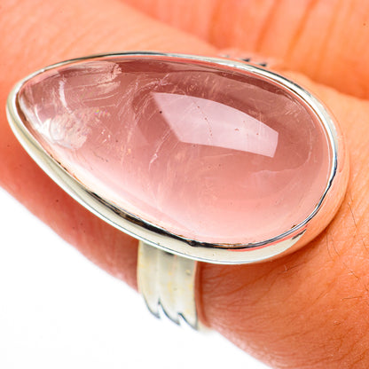 Rose Quartz Rings handcrafted by Ana Silver Co - RING70467
