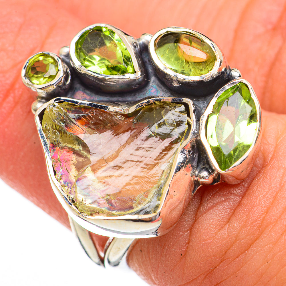 Green Amethyst Rings handcrafted by Ana Silver Co - RING70477