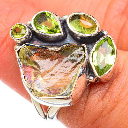 Green Amethyst Rings handcrafted by Ana Silver Co - RING70477