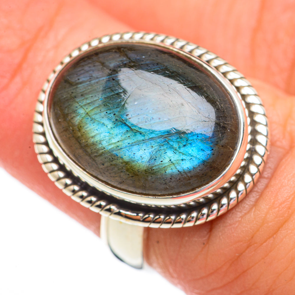 Labradorite Rings handcrafted by Ana Silver Co - RING70478