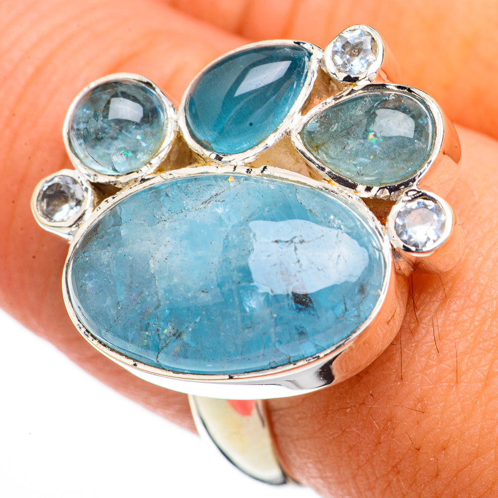 Aquamarine Rings handcrafted by Ana Silver Co - RING70481