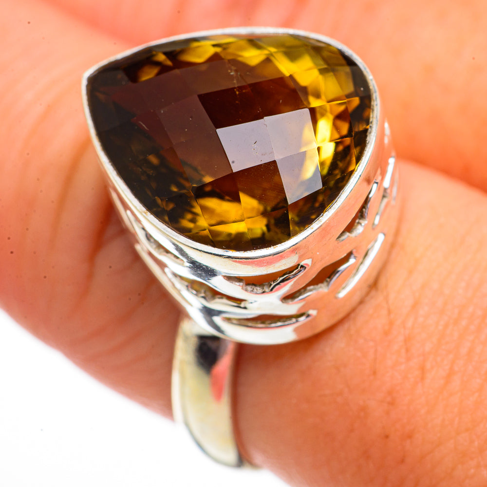 Olive Quartz Rings handcrafted by Ana Silver Co - RING70489