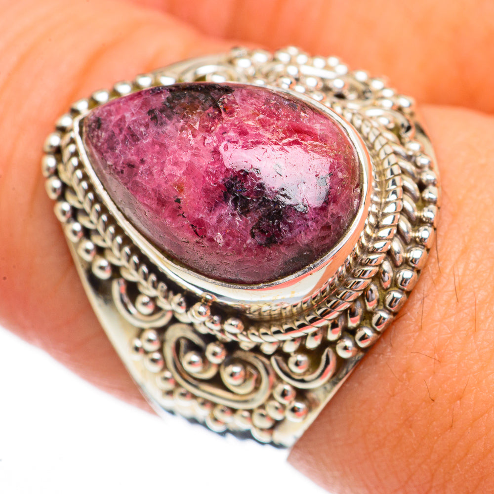 Rhodonite Rings handcrafted by Ana Silver Co - RING70501