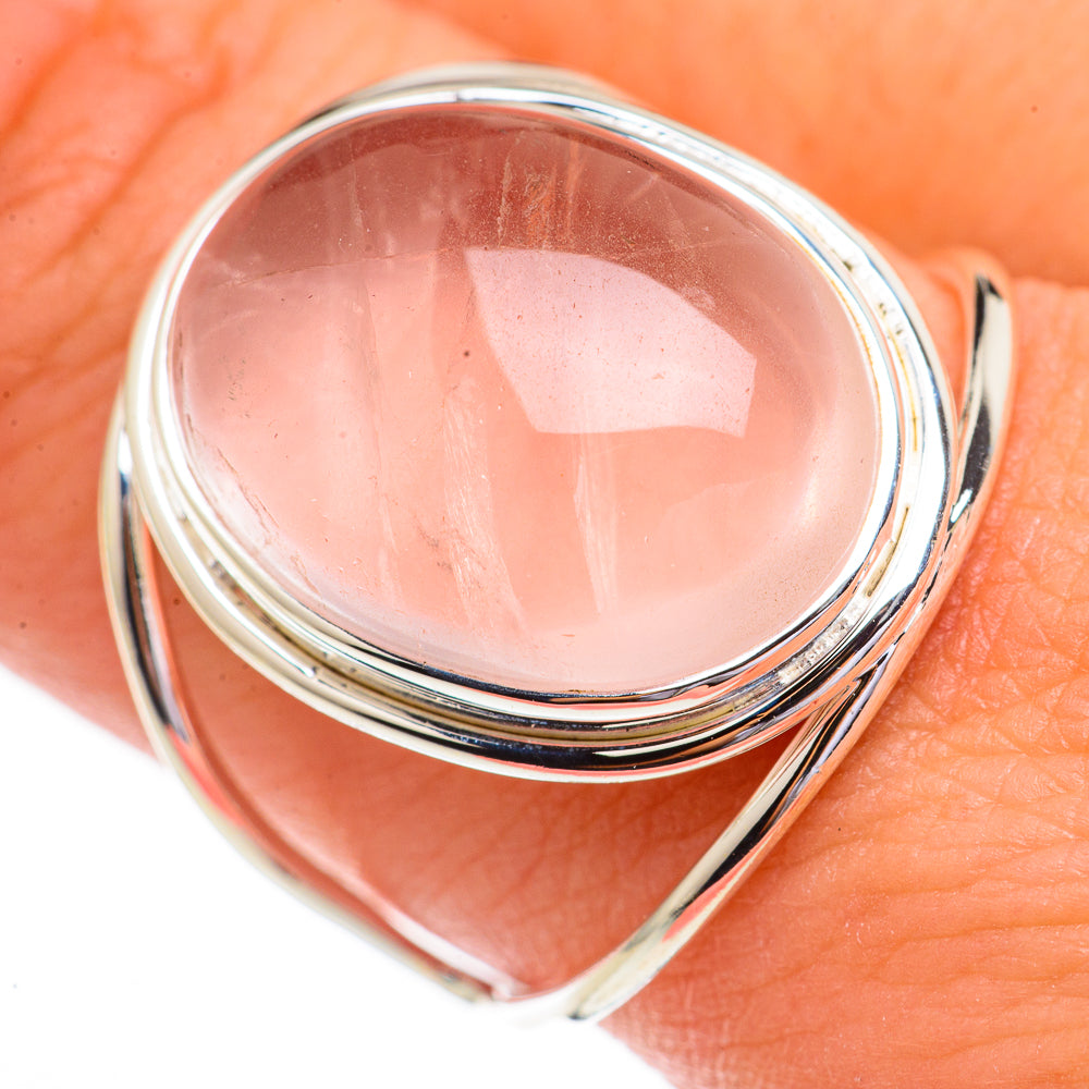 Rose Quartz Rings handcrafted by Ana Silver Co - RING70502