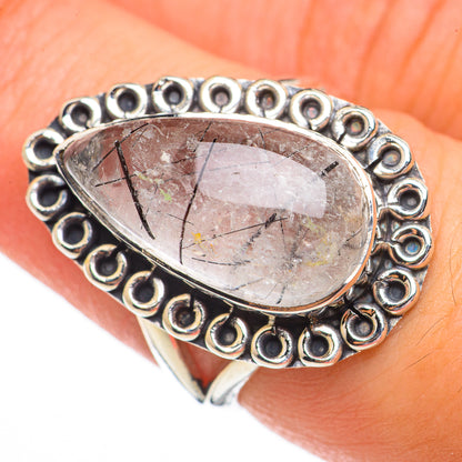 Tourmalinated Quartz Rings handcrafted by Ana Silver Co - RING70509