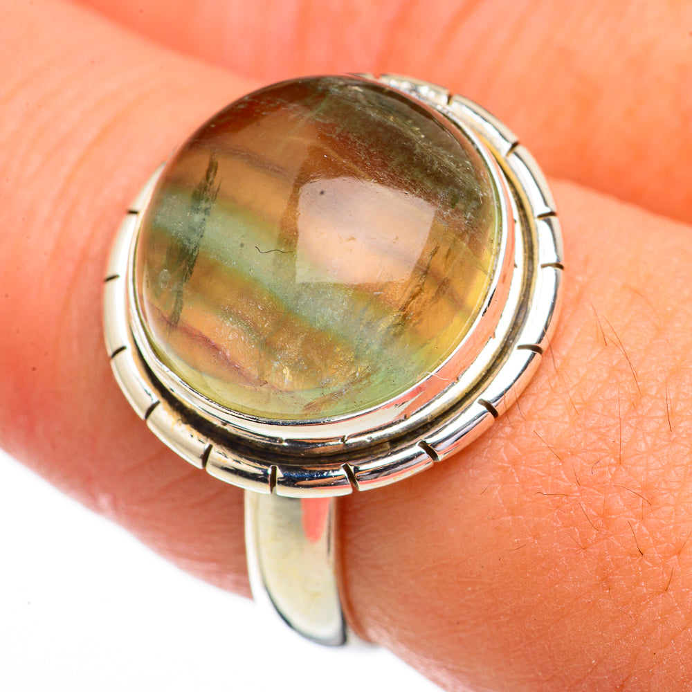 Green Fluorite Rings handcrafted by Ana Silver Co - RING70512