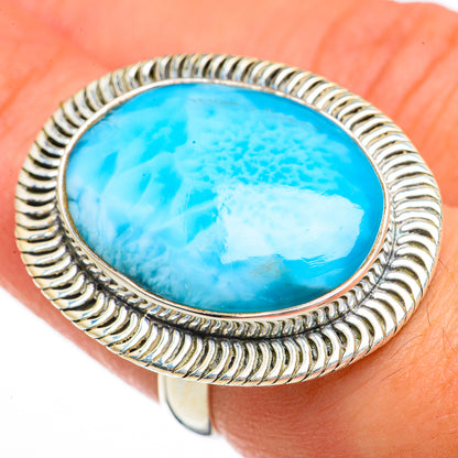 Larimar Rings handcrafted by Ana Silver Co - RING70517
