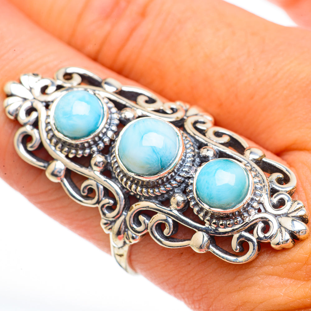 Larimar Rings handcrafted by Ana Silver Co - RING70521