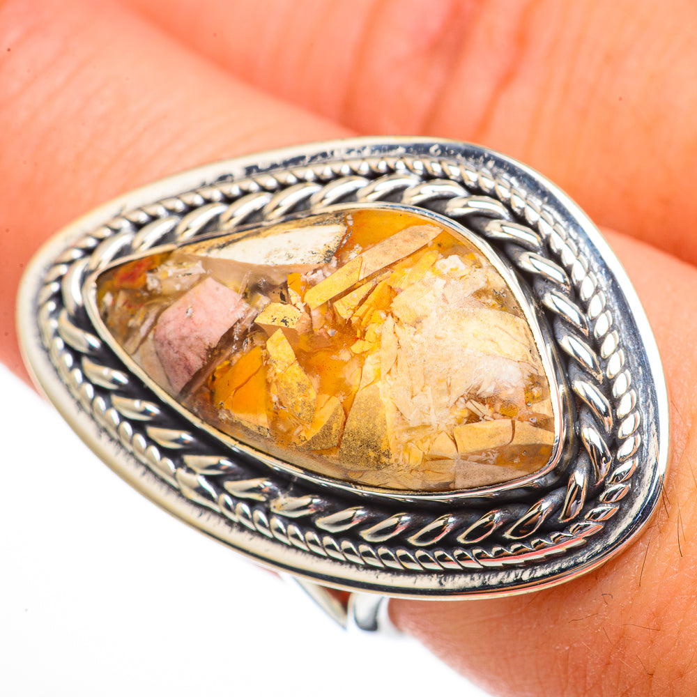 Plume Agate Rings handcrafted by Ana Silver Co - RING70530