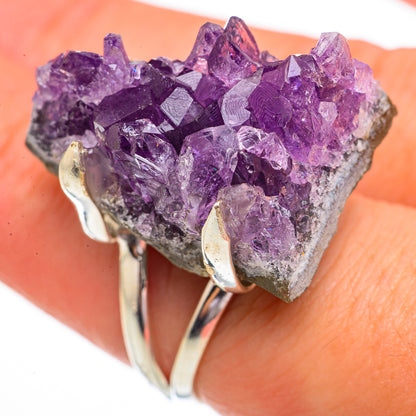 Amethyst Crystal Rings handcrafted by Ana Silver Co - RING70536