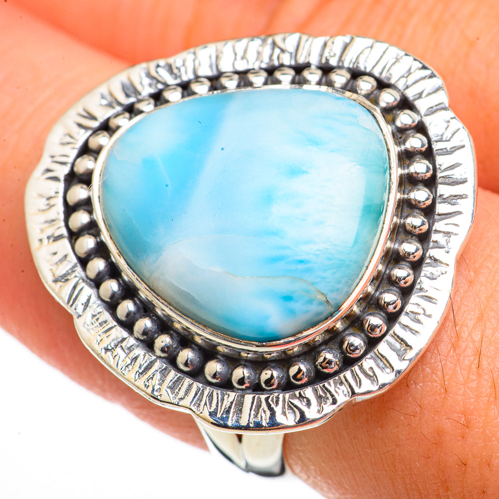 Larimar Rings handcrafted by Ana Silver Co - RING70566