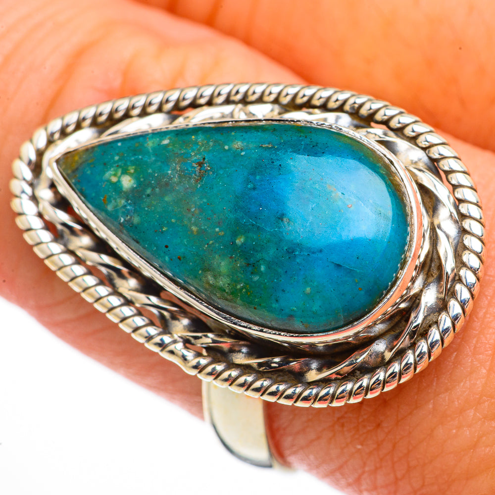 Chrysocolla Rings handcrafted by Ana Silver Co - RING70568