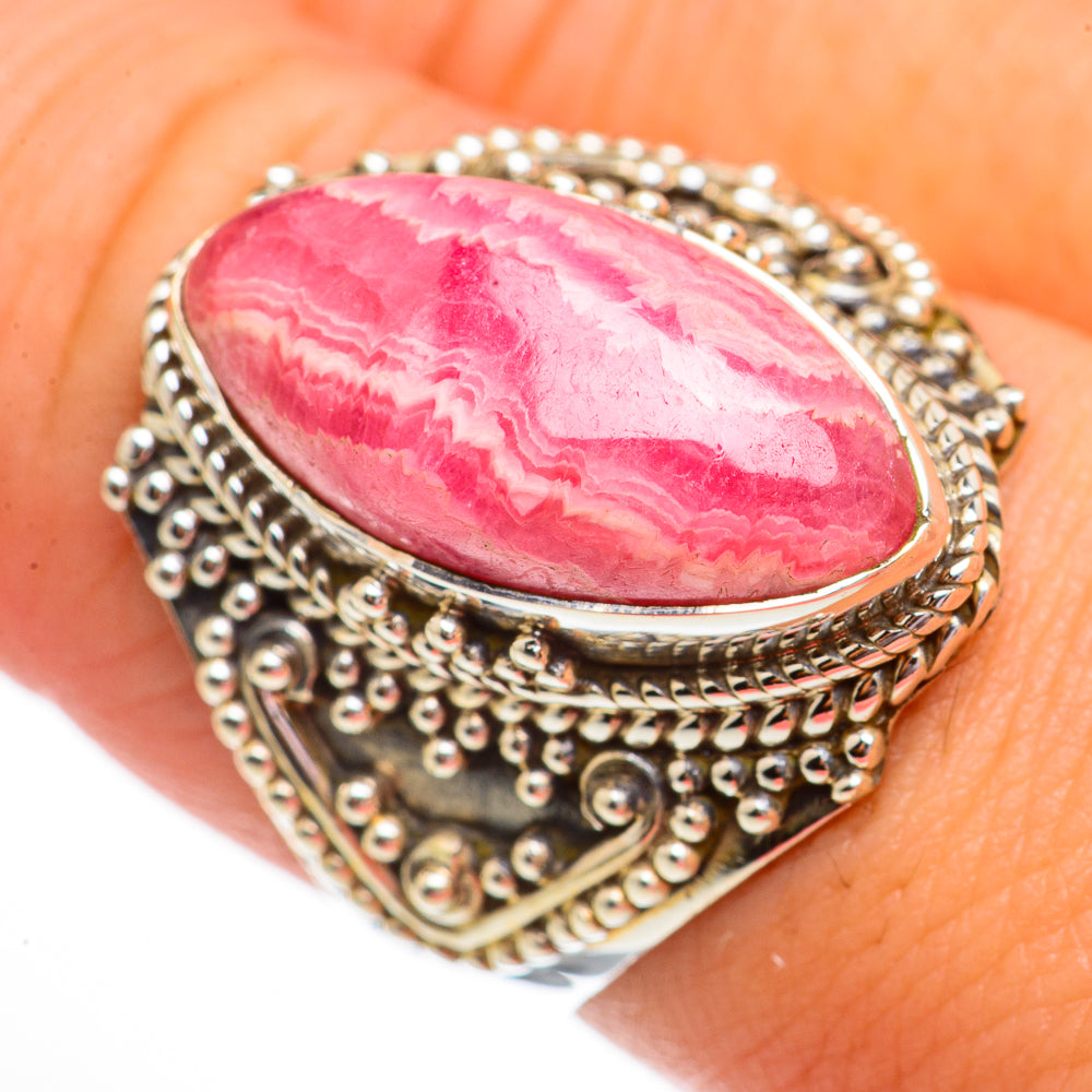 Rhodochrosite Rings handcrafted by Ana Silver Co - RING70587