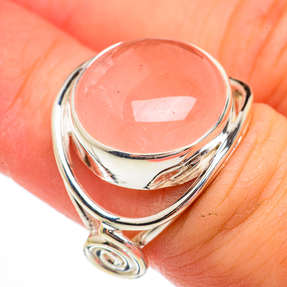 Rose Quartz Rings handcrafted by Ana Silver Co - RING70588