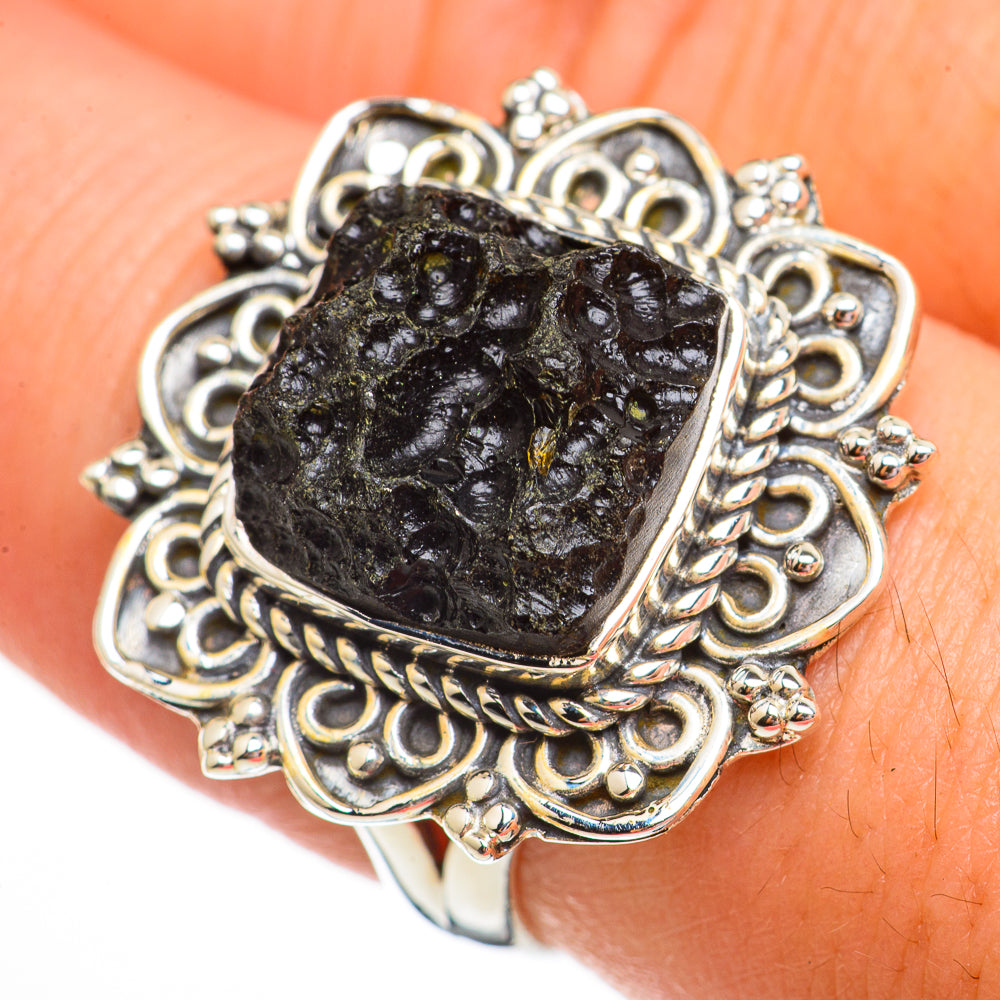 Tektite Rings handcrafted by Ana Silver Co - RING70597