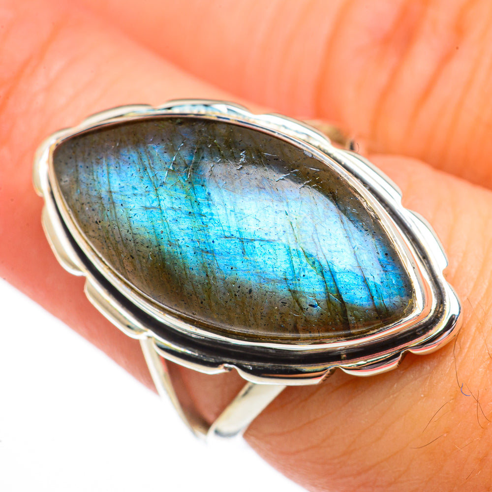 Labradorite Rings handcrafted by Ana Silver Co - RING70605