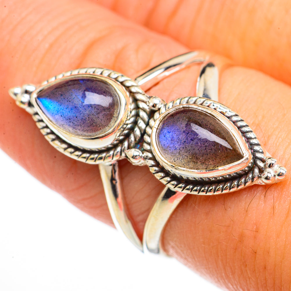 Labradorite Rings handcrafted by Ana Silver Co - RING70607