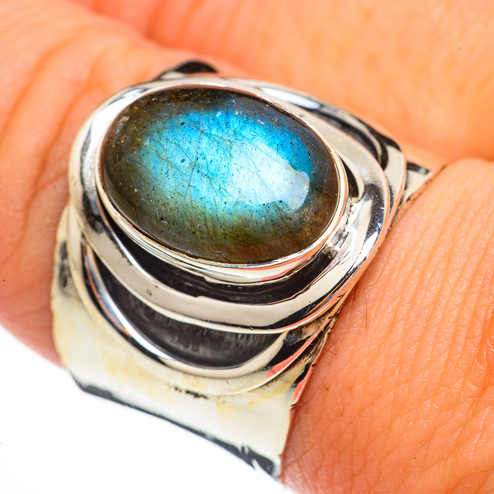 Labradorite Rings handcrafted by Ana Silver Co - RING70609