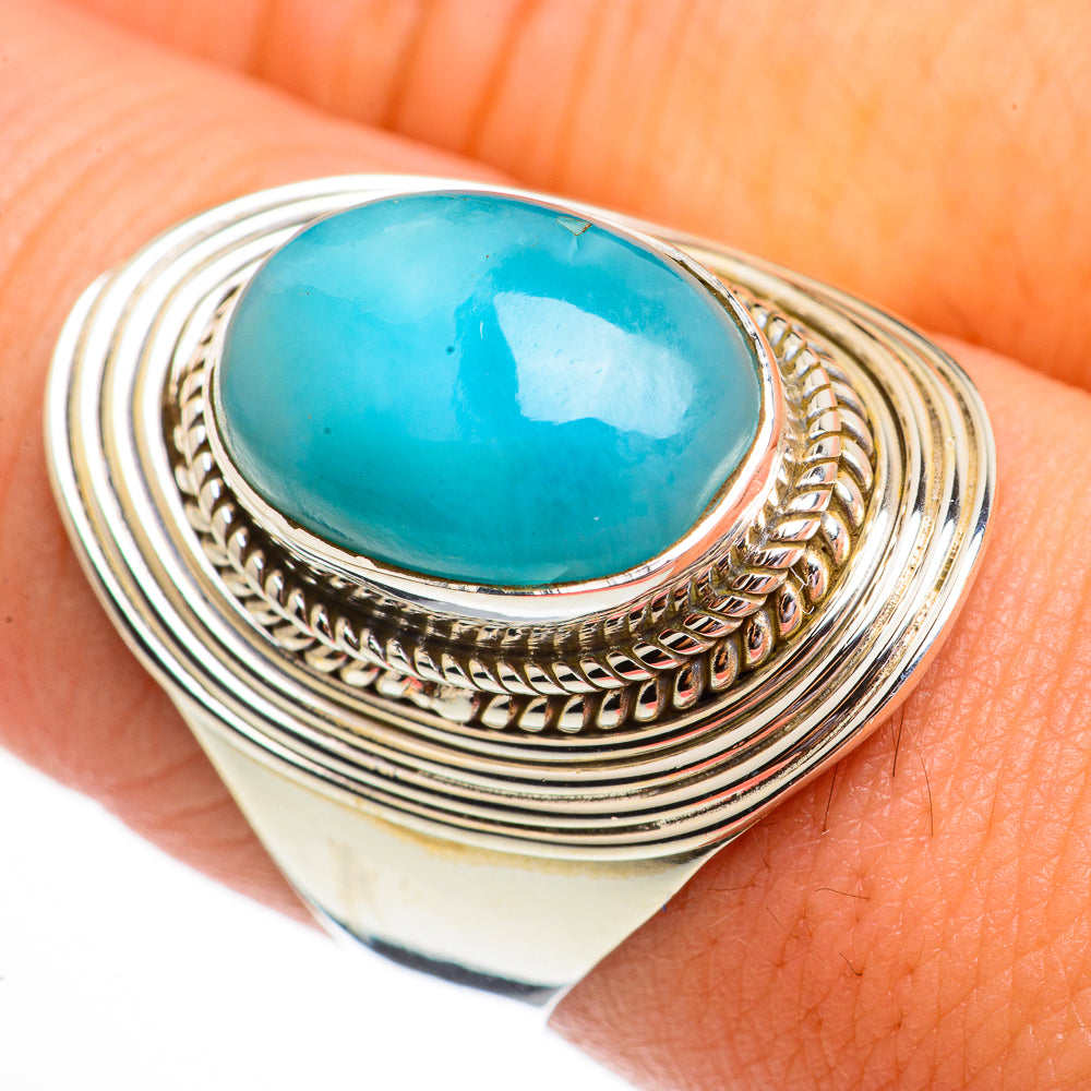 Larimar Rings handcrafted by Ana Silver Co - RING70610