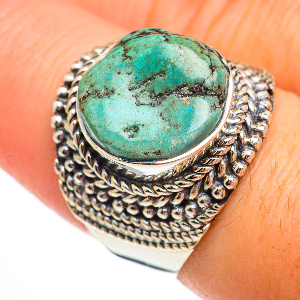 Tibetan Turquoise Rings handcrafted by Ana Silver Co - RING70613