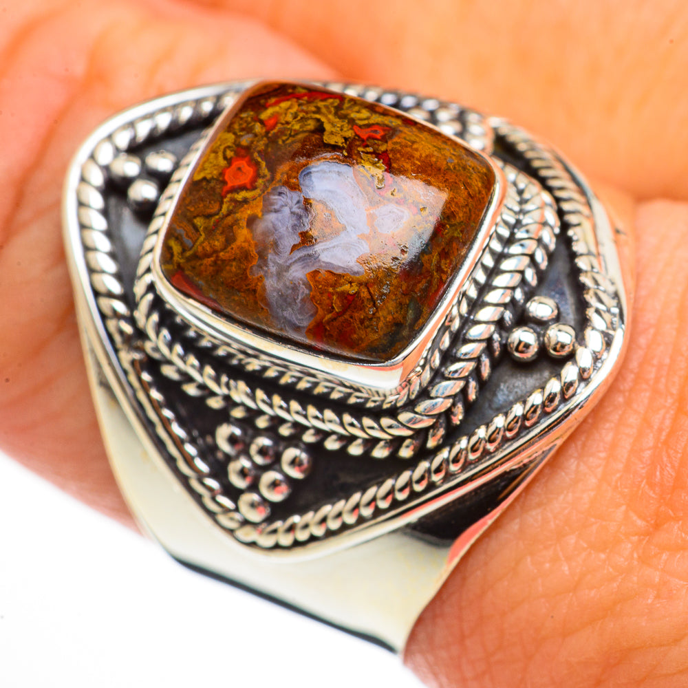 Moroccan Agate Rings handcrafted by Ana Silver Co - RING70619
