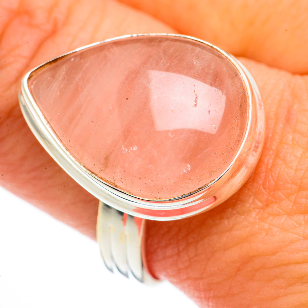 Rose Quartz Rings handcrafted by Ana Silver Co - RING70628