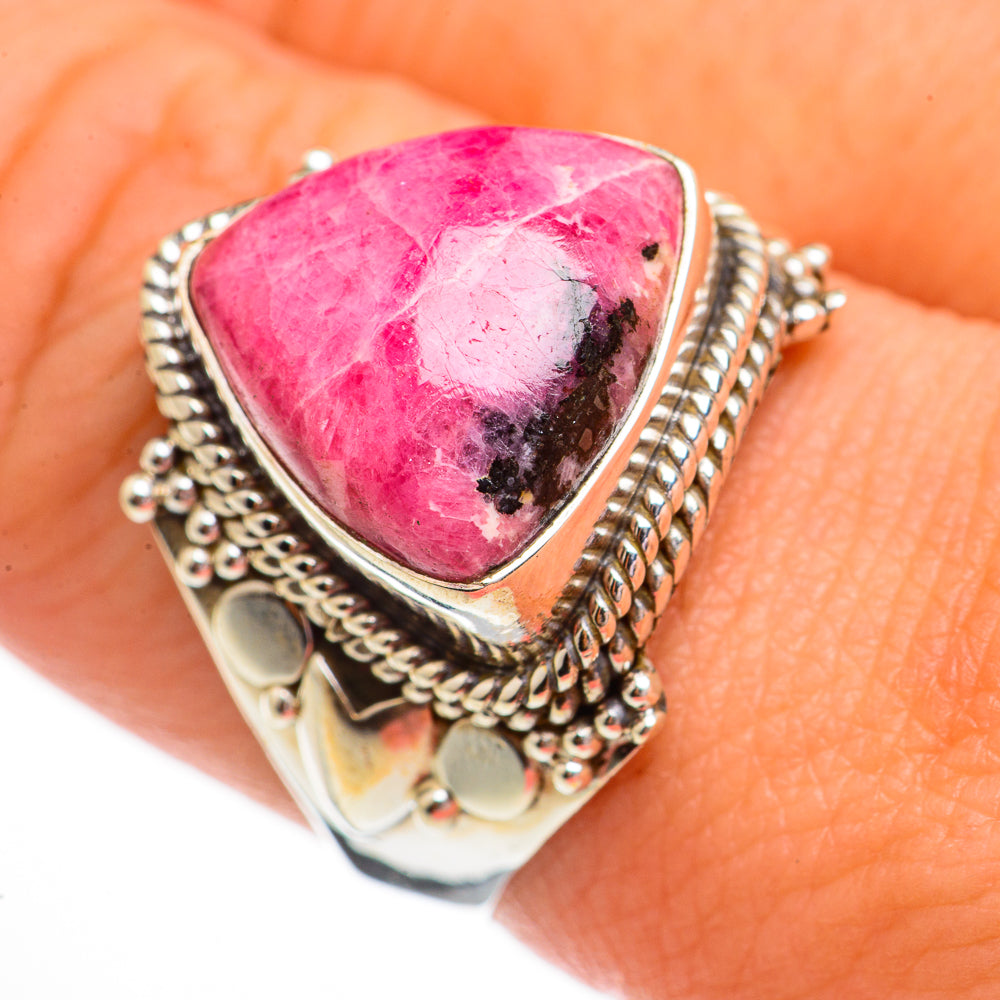 Rhodonite Rings handcrafted by Ana Silver Co - RING70629