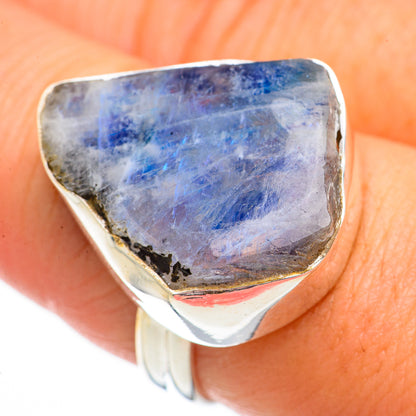 Rainbow Moonstone Rings handcrafted by Ana Silver Co - RING70641