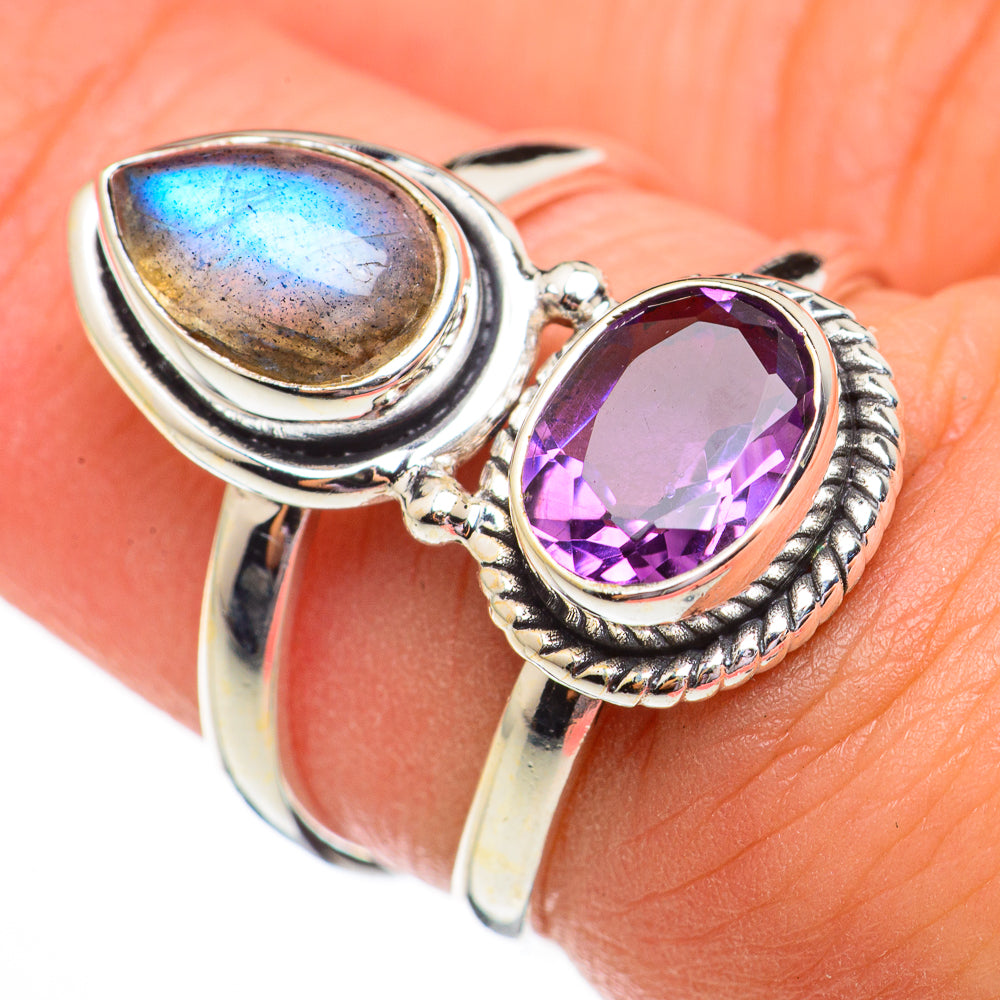 Labradorite Rings handcrafted by Ana Silver Co - RING70644