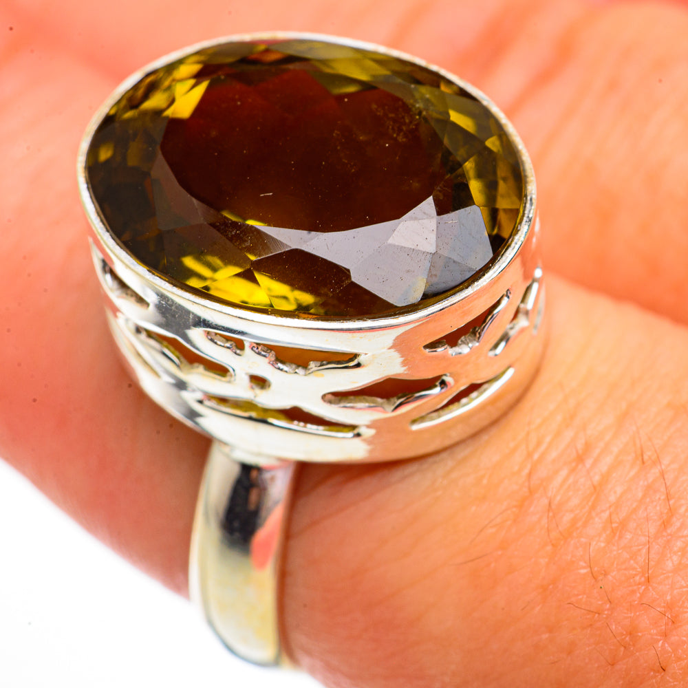 Olive Quartz Rings handcrafted by Ana Silver Co - RING70646