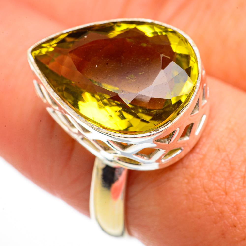 Olive Quartz Rings handcrafted by Ana Silver Co - RING70647