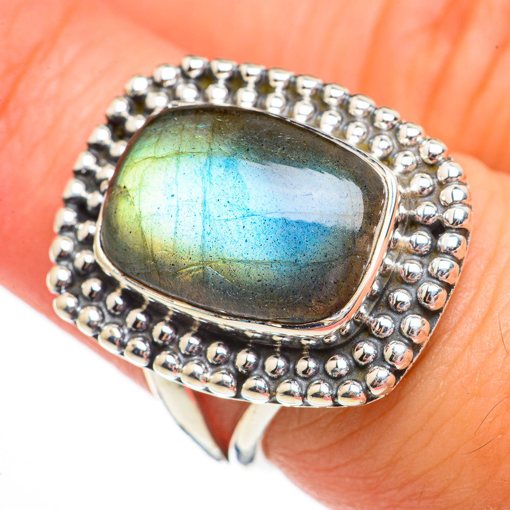 Labradorite Rings handcrafted by Ana Silver Co - RING70649