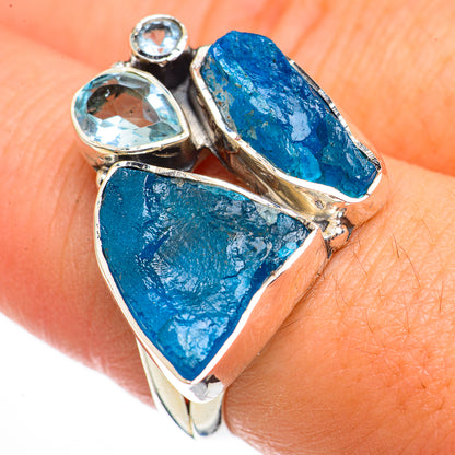 Blue Fluorite Rings handcrafted by Ana Silver Co - RING70653