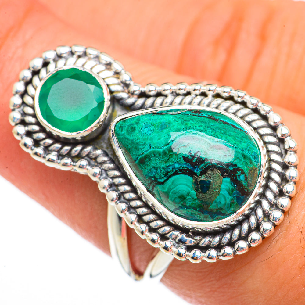 Chrysocolla Rings handcrafted by Ana Silver Co - RING70659