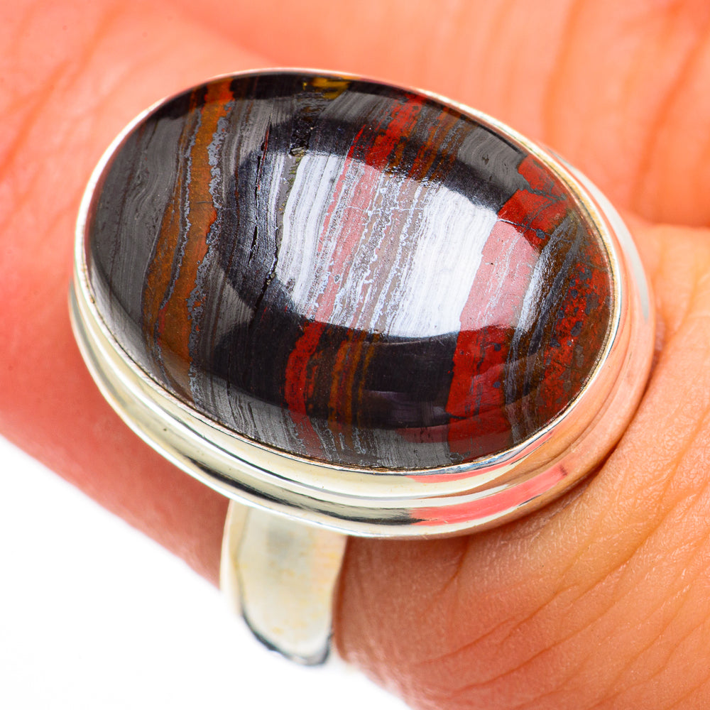 Red Tiger Iron Rings handcrafted by Ana Silver Co - RING70660
